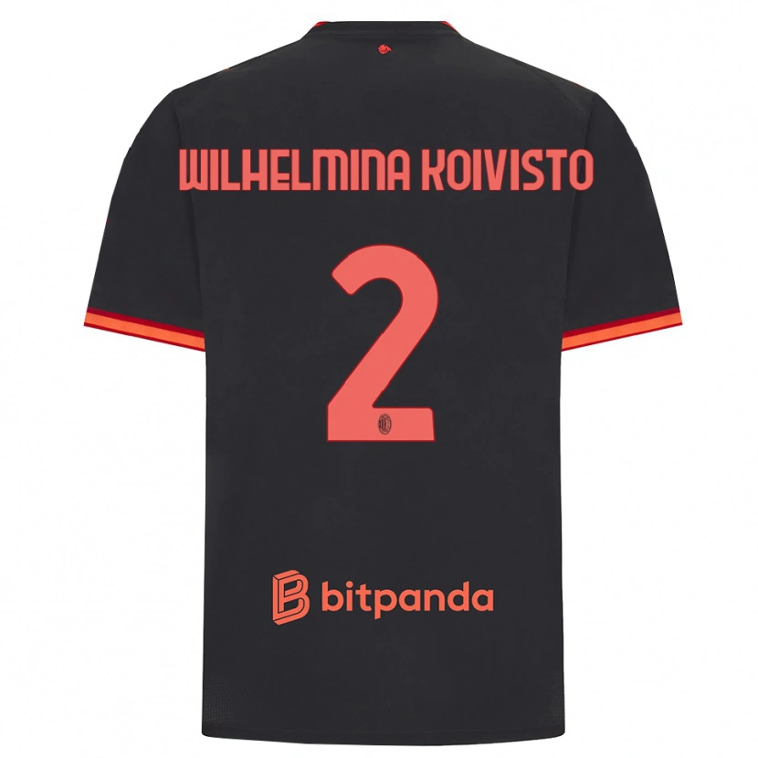 Danxen Heren Emma Wilhelmina Koivisto #2 Zwart Rood Thuisshirt Derde Tenue 2026/27 T-Shirt België