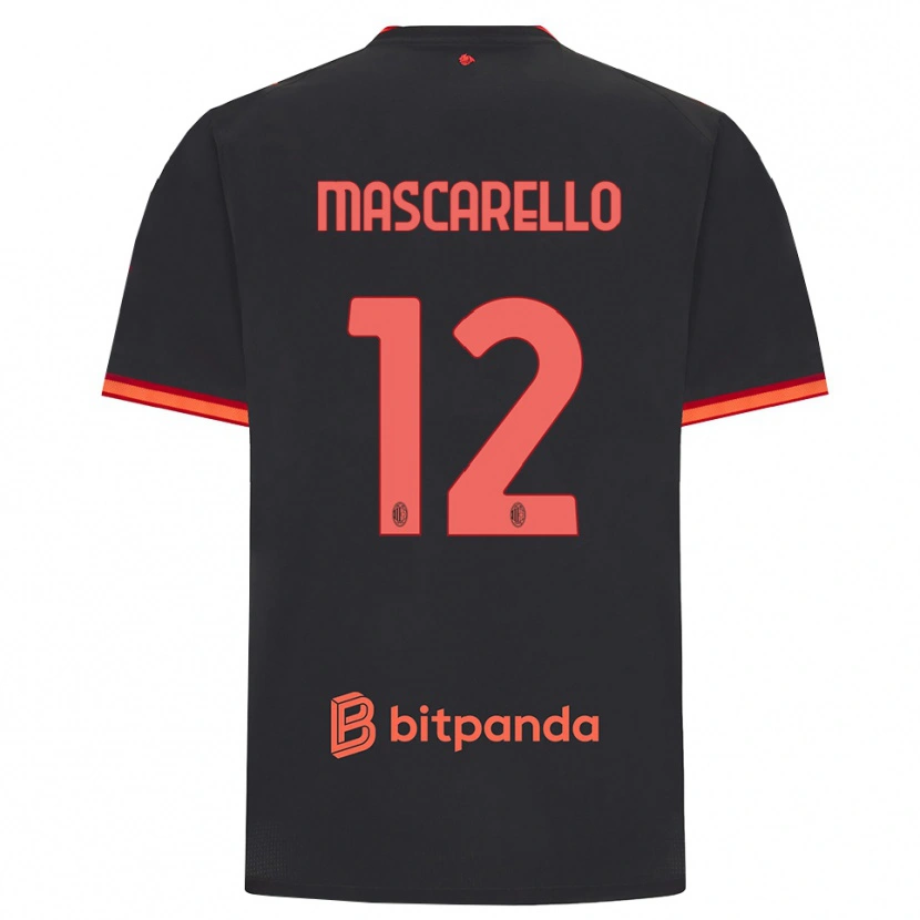 Danxen Heren Marta Mascarello #12 Zwart Rood Thuisshirt Derde Tenue 2026/27 T-Shirt België