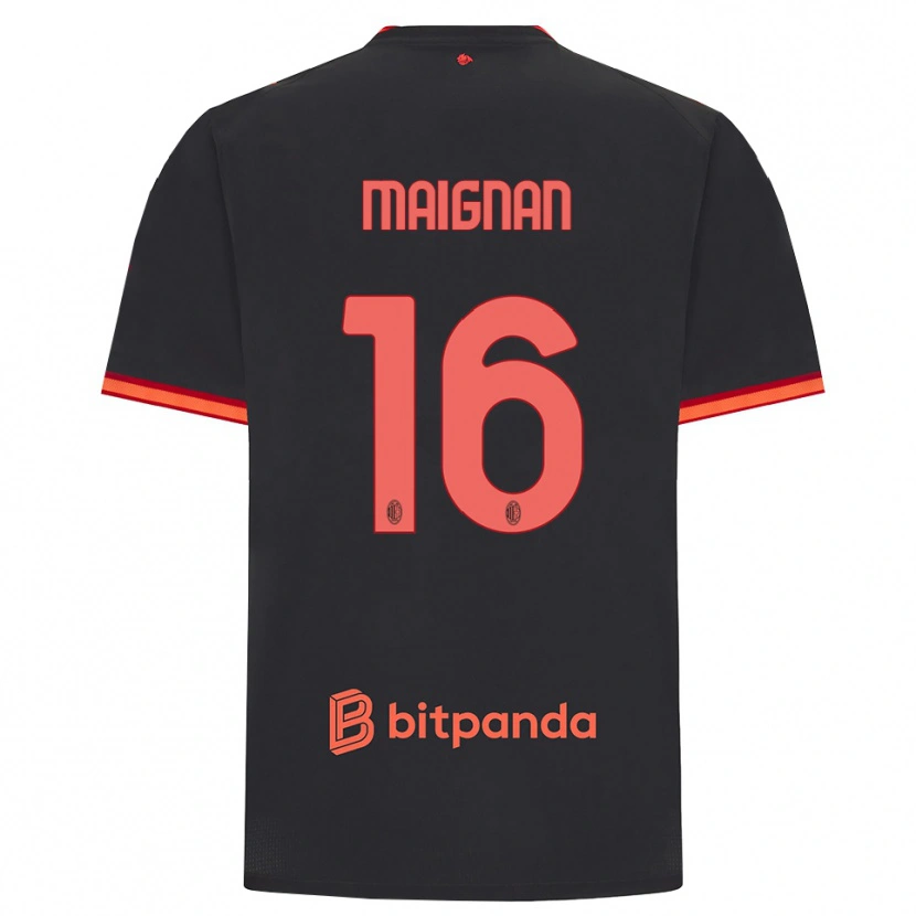 Danxen Heren Mike Maignan #16 Zwart Rood Thuisshirt Derde Tenue 2026/27 T-Shirt België