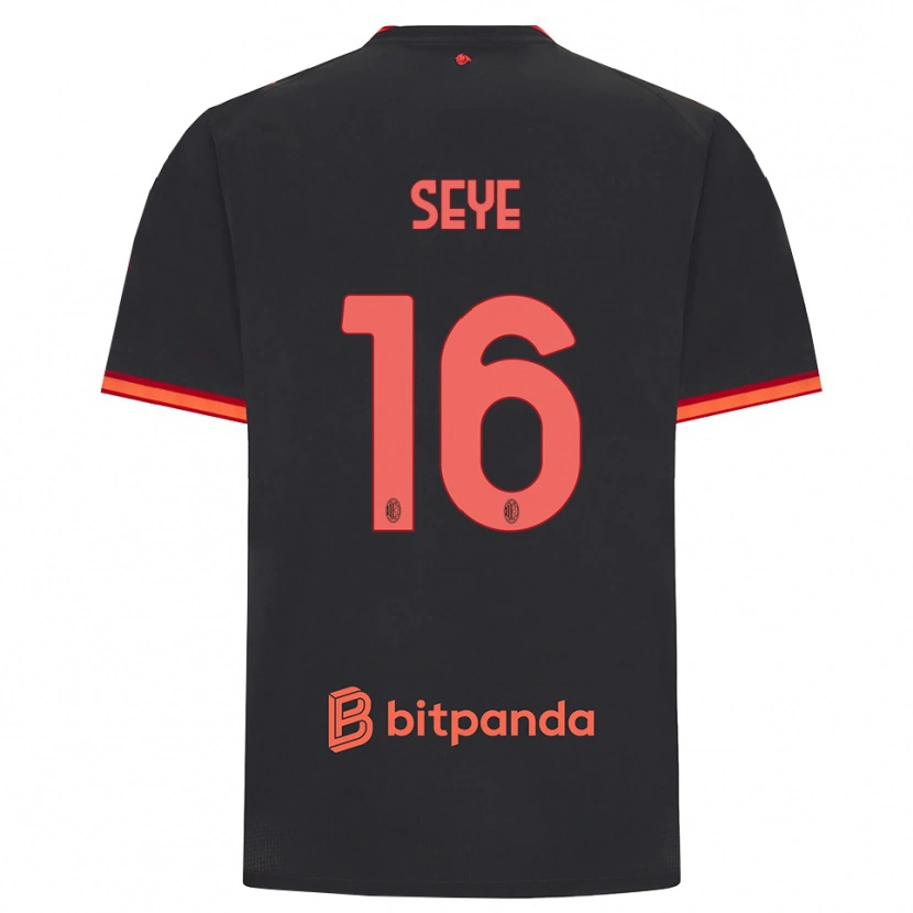 Danxen Heren Abdou Seye #16 Zwart Rood Thuisshirt Derde Tenue 2026/27 T-Shirt België