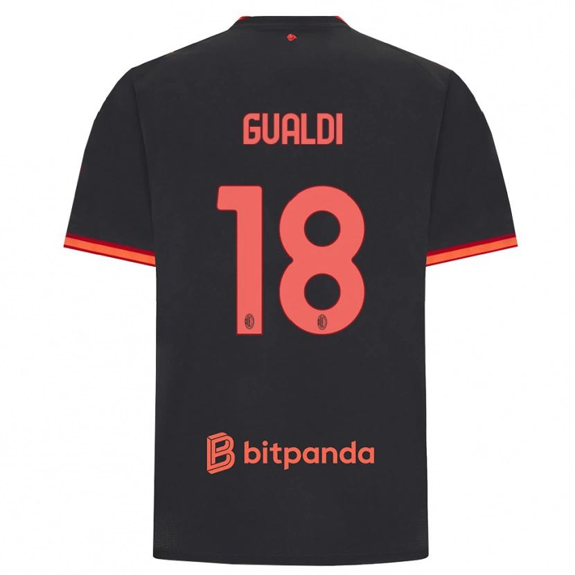 Danxen Heren Andrea Gualdi #18 Zwart Rood Thuisshirt Derde Tenue 2026/27 T-Shirt België
