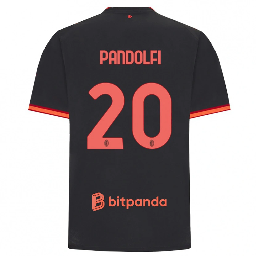 Danxen Heren Fabio Pandolfi #20 Zwart Rood Thuisshirt Derde Tenue 2026/27 T-Shirt België