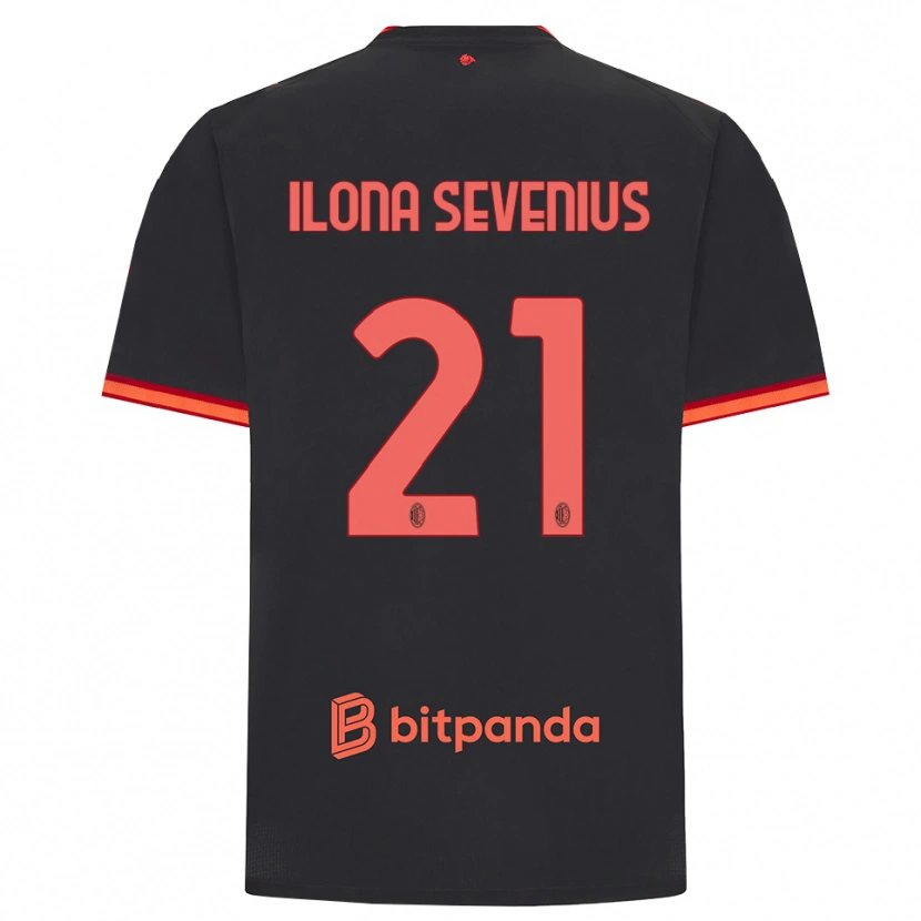 Danxen Heren Oona Ilona Sevenius #21 Zwart Rood Thuisshirt Derde Tenue 2026/27 T-Shirt België