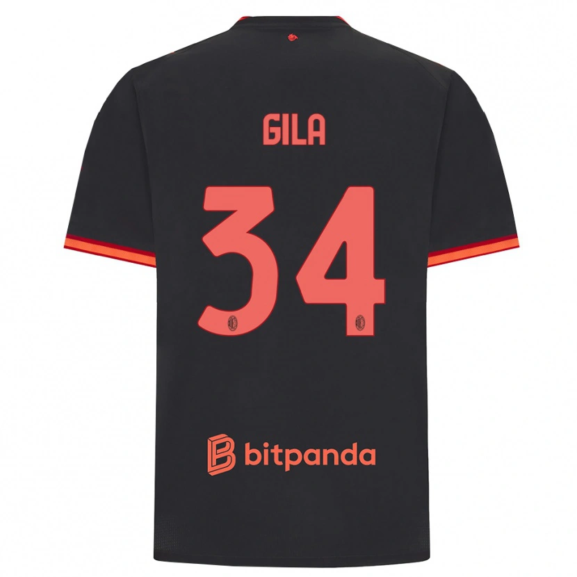 Danxen Heren Mario Gila #34 Zwart Rood Thuisshirt Derde Tenue 2026/27 T-Shirt België