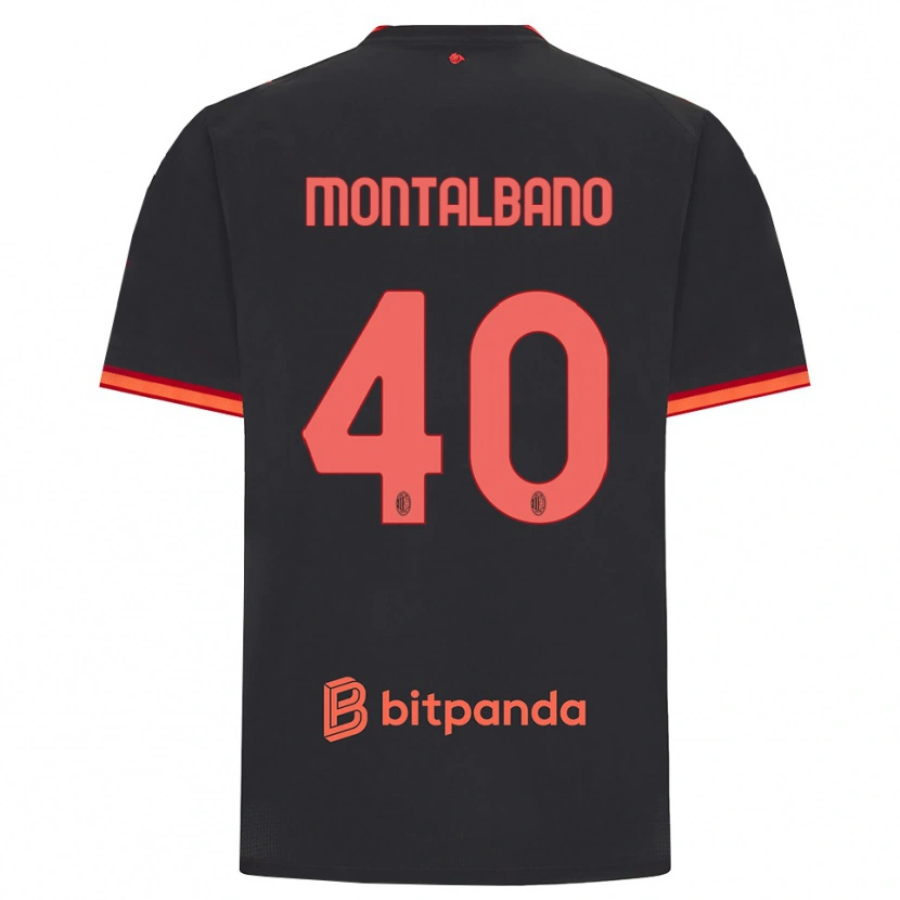 Danxen Heren Nicolo Montalbano #40 Zwart Rood Thuisshirt Derde Tenue 2026/27 T-Shirt België