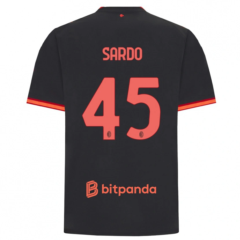 Danxen Heren Jacopo Sardo #45 Zwart Rood Thuisshirt Derde Tenue 2026/27 T-Shirt België