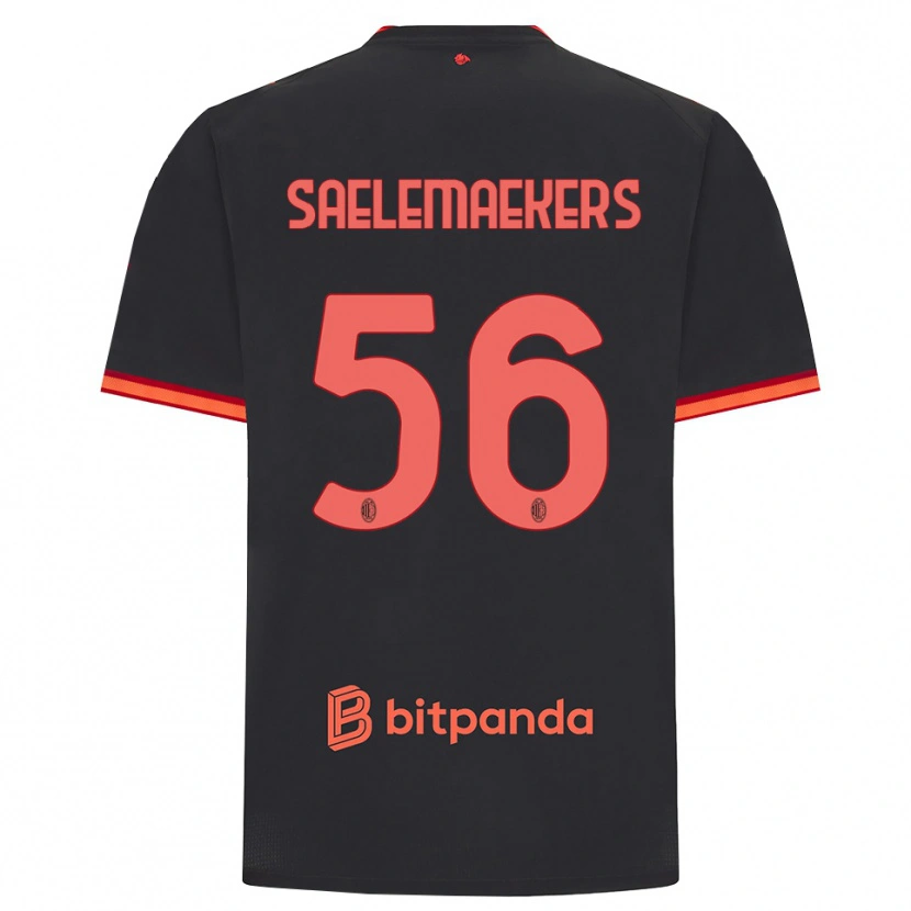 Danxen Heren Alexis Saelemaekers #56 Zwart Rood Thuisshirt Derde Tenue 2026/27 T-Shirt België