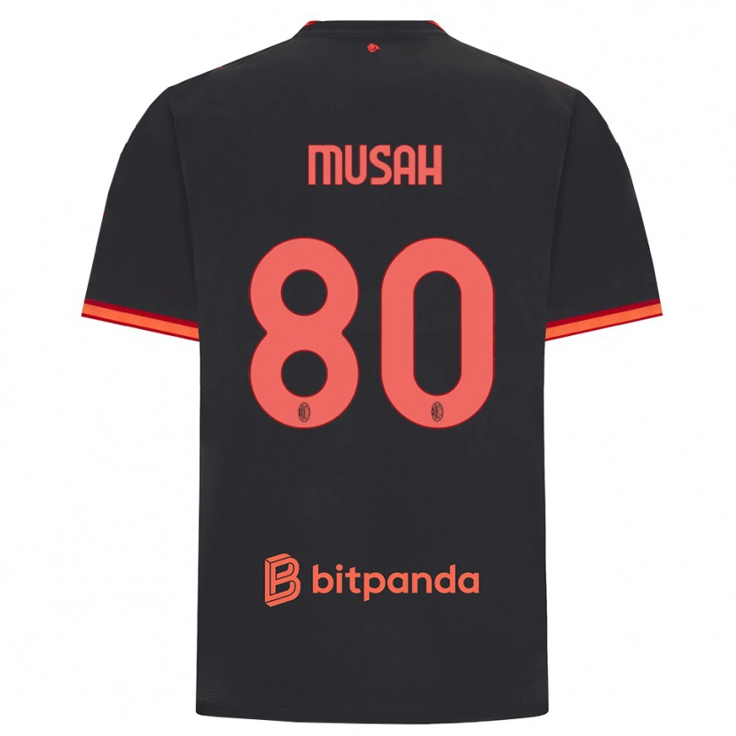 Danxen Heren Yunus Musah #80 Zwart Rood Thuisshirt Derde Tenue 2026/27 T-Shirt België