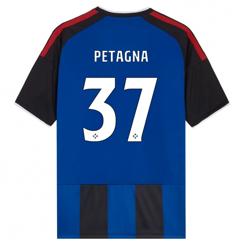 Danxen Heren Andrea Petagna #37 Zwart Rood Wit Blauw Thuisshirt Thuistenue 2026/27 T-Shirt België