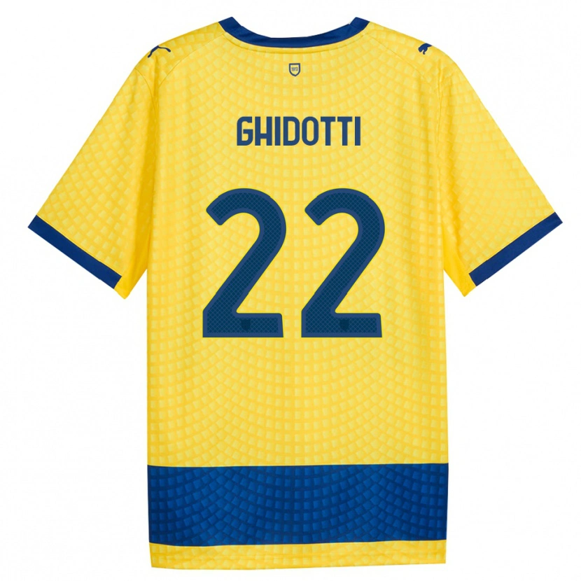 Danxen Heren Simone Ghidotti #22 Geel Blauw Zwart Uitshirt Uittenue 2026/27 T-Shirt België