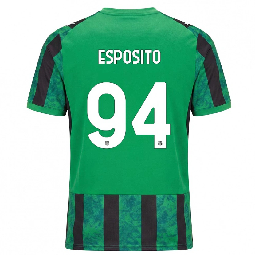 Danxen Dames Sebastiano Esposito #94 Groen Zwart Wit Thuisshirt Thuistenue 2026/27 T-Shirt België