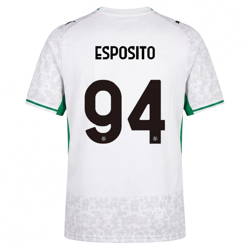 Danxen Dames Sebastiano Esposito #94 Wit Zwart Groen Uitshirt Uittenue 2026/27 T-Shirt België