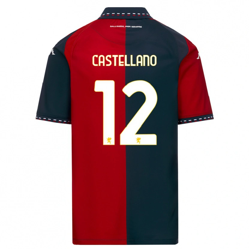 Danxen Dames Cristiano Castellano #12 Rood Zwart Wit Thuisshirt Thuistenue 2026/27 T-Shirt België