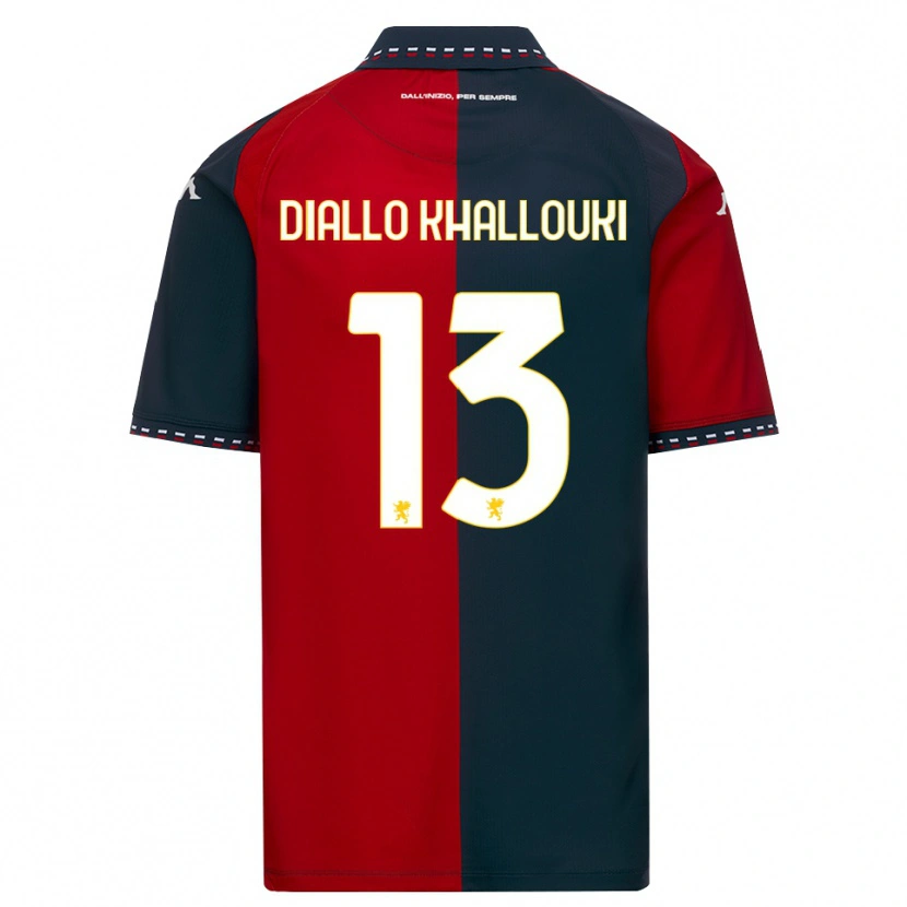 Danxen Dames Siaka Diallo Khallouki #13 Rood Zwart Wit Thuisshirt Thuistenue 2026/27 T-Shirt België