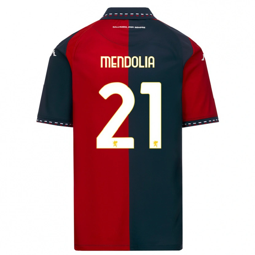 Danxen Dames Mattia Mendolia #21 Rood Zwart Wit Thuisshirt Thuistenue 2026/27 T-Shirt België