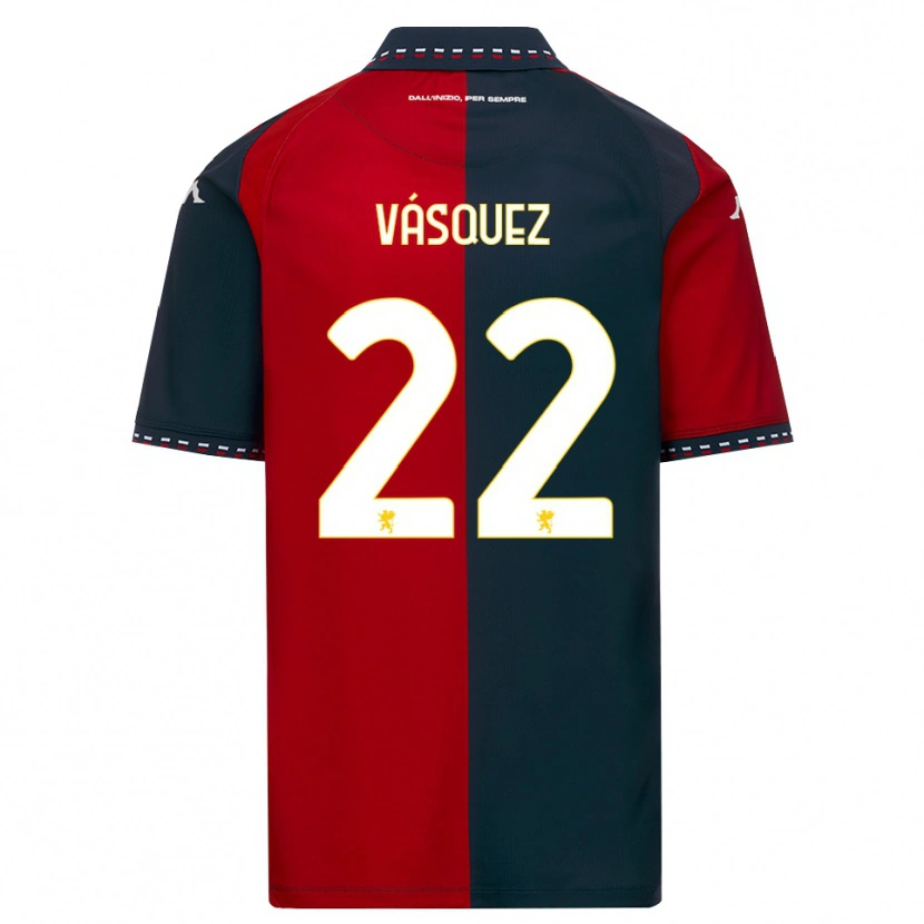 Danxen Dames Johan Vásquez #22 Rood Zwart Wit Thuisshirt Thuistenue 2026/27 T-Shirt België