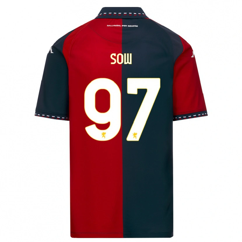 Danxen Dames Djibril Sow #97 Rood Zwart Wit Thuisshirt Thuistenue 2026/27 T-Shirt België