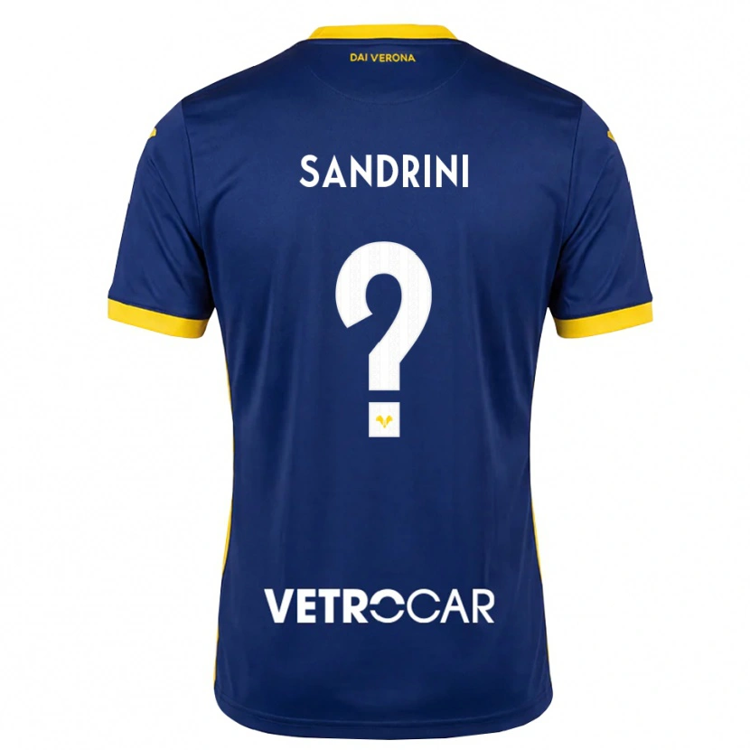 Danxen Dames Francesco Sandrini #0 Koninklijk Blauw Geel Wit Thuisshirt Thuistenue 2026/27 T-Shirt België