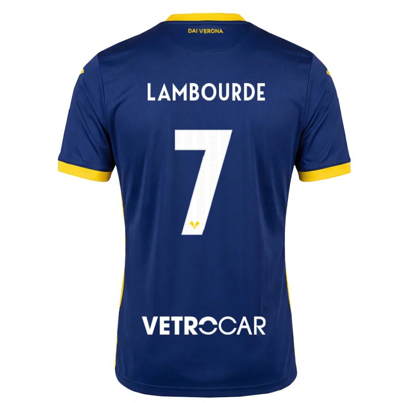 Danxen Dames Mathis Lambourde #7 Koninklijk Blauw Geel Wit Thuisshirt Thuistenue 2026/27 T-Shirt België