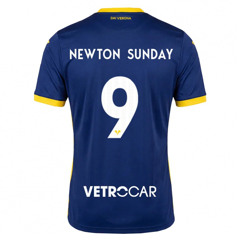 Danxen Dames Eloghosa Newton Sunday #9 Koninklijk Blauw Geel Wit Thuisshirt Thuistenue 2026/27 T-Shirt België