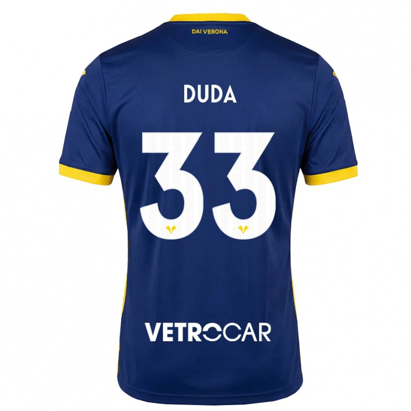 Danxen Dames Ondrej Duda #33 Koninklijk Blauw Geel Wit Thuisshirt Thuistenue 2026/27 T-Shirt België