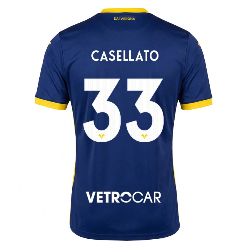 Danxen Dames Elisa Casellato #33 Koninklijk Blauw Geel Wit Thuisshirt Thuistenue 2026/27 T-Shirt België