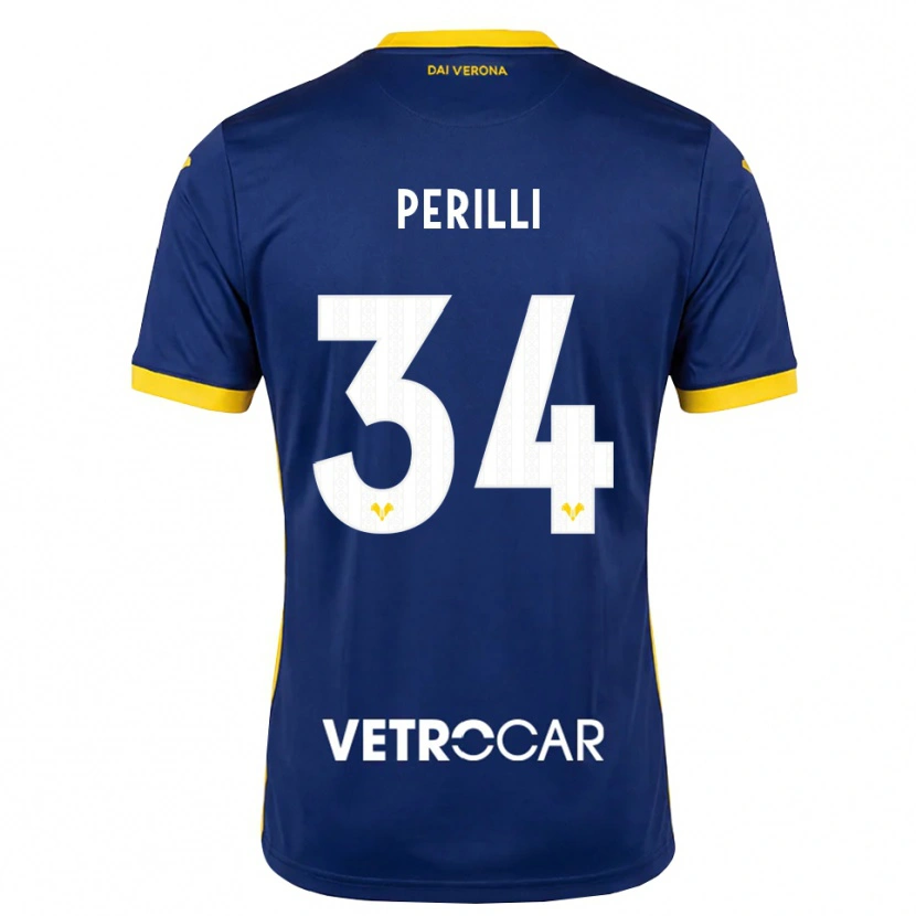 Danxen Dames Simone Perilli #34 Koninklijk Blauw Geel Wit Thuisshirt Thuistenue 2026/27 T-Shirt België