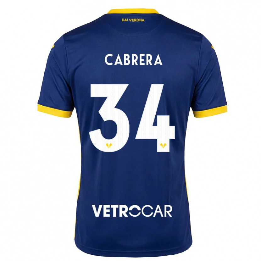 Danxen Dames Ilena Cabrera #34 Koninklijk Blauw Geel Wit Thuisshirt Thuistenue 2026/27 T-Shirt België