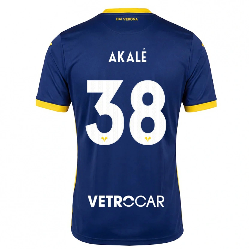 Danxen Dames Ruben Akalé #38 Koninklijk Blauw Geel Wit Thuisshirt Thuistenue 2026/27 T-Shirt België