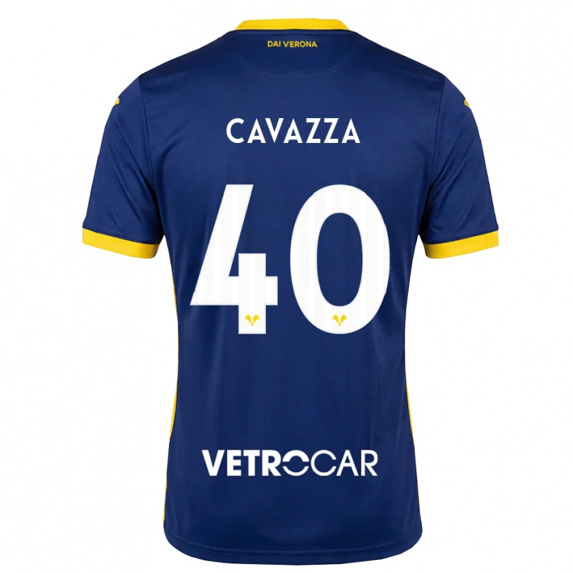 Danxen Dames Filippo Cavazza #40 Koninklijk Blauw Geel Wit Thuisshirt Thuistenue 2026/27 T-Shirt België
