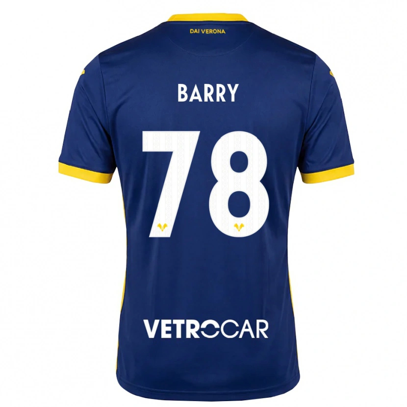 Danxen Dames Oumar Barry #78 Koninklijk Blauw Geel Wit Thuisshirt Thuistenue 2026/27 T-Shirt België