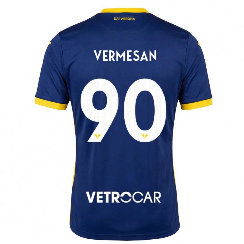 Danxen Dames Ioan Vermeșan #90 Koninklijk Blauw Geel Wit Thuisshirt Thuistenue 2026/27 T-Shirt België
