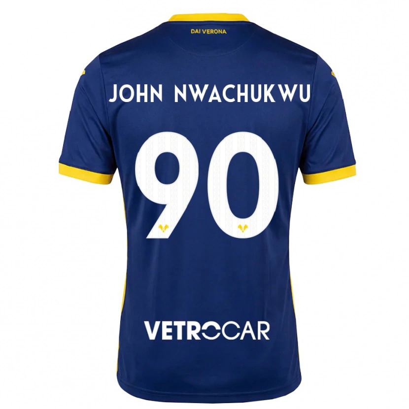 Danxen Dames Samuel John Nwachukwu #90 Koninklijk Blauw Geel Wit Thuisshirt Thuistenue 2026/27 T-Shirt België