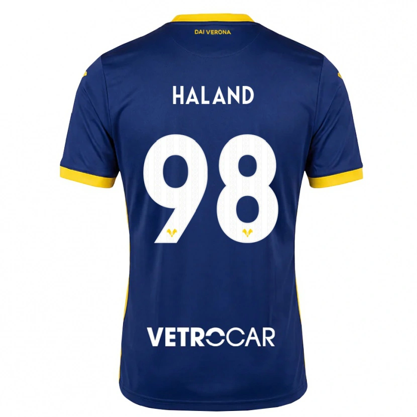 Danxen Dames Benedicte Iversen Håland #98 Koninklijk Blauw Geel Wit Thuisshirt Thuistenue 2026/27 T-Shirt België
