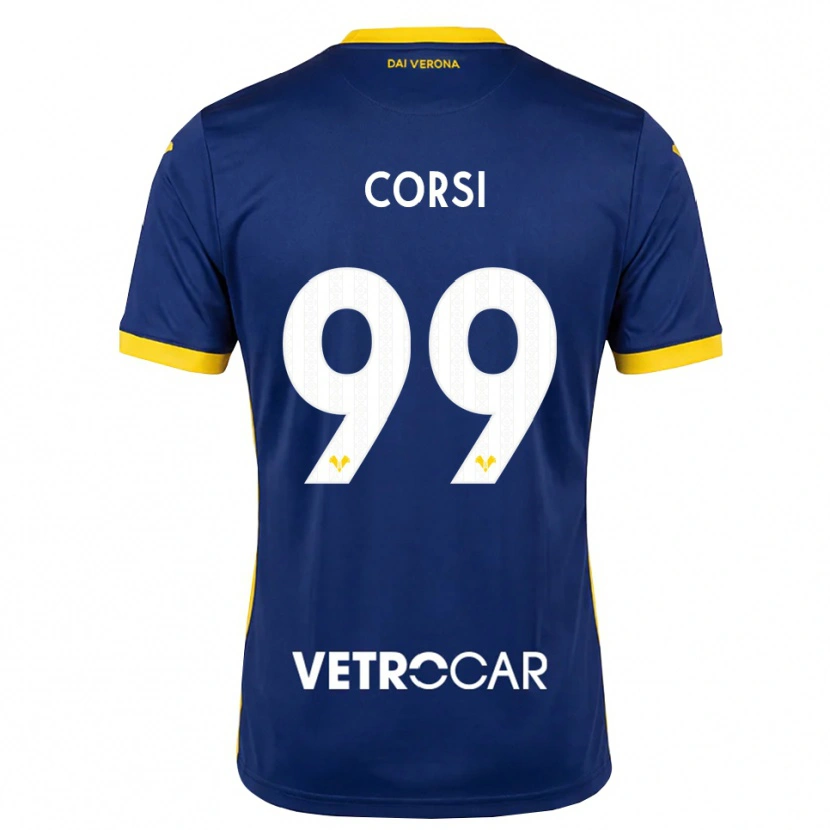Danxen Dames Sara Corsi #99 Koninklijk Blauw Geel Wit Thuisshirt Thuistenue 2026/27 T-Shirt België