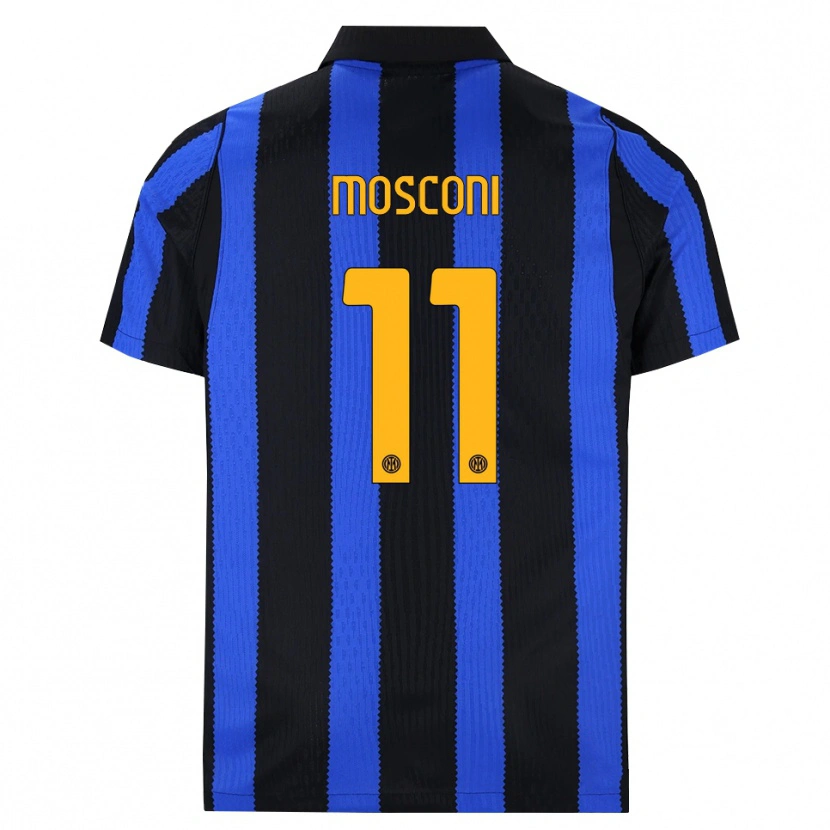 Danxen Dames Mattia Mosconi #11 Zwart Blauw Geel Thuisshirt Thuistenue 2026/27 T-Shirt België
