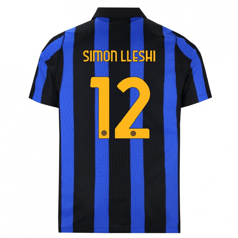 Danxen Dames Simon Lleshi #12 Zwart Blauw Geel Thuisshirt Thuistenue 2026/27 T-Shirt België