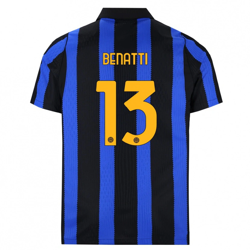 Danxen Dames Tommaso Benatti #13 Zwart Blauw Geel Thuisshirt Thuistenue 2026/27 T-Shirt België