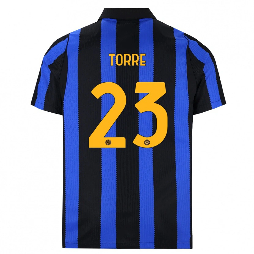 Danxen Dames Pietro La Torre #23 Zwart Blauw Geel Thuisshirt Thuistenue 2026/27 T-Shirt België