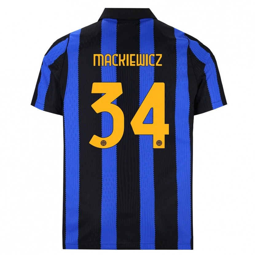 Danxen Dames Patryk Mackiewicz #34 Zwart Blauw Geel Thuisshirt Thuistenue 2026/27 T-Shirt België