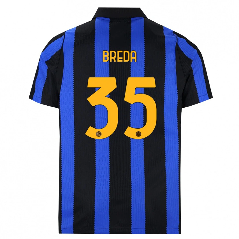 Danxen Dames Cristian Breda #35 Zwart Blauw Geel Thuisshirt Thuistenue 2026/27 T-Shirt België