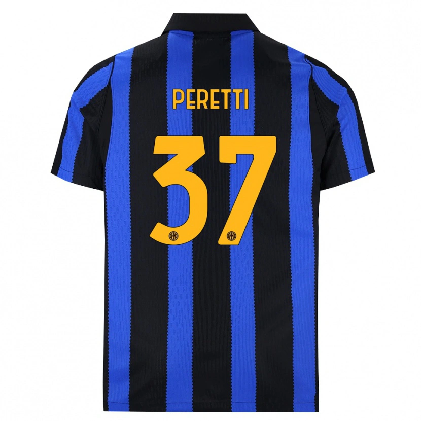 Danxen Dames Lorenzo Peretti #37 Zwart Blauw Geel Thuisshirt Thuistenue 2026/27 T-Shirt België