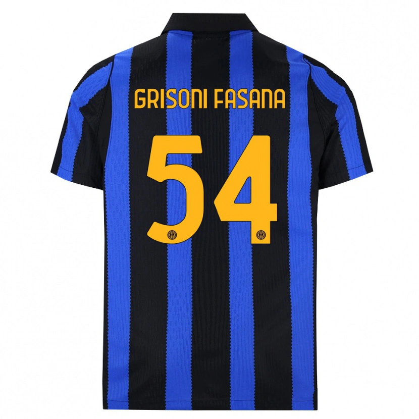 Danxen Dames Marco Grisoni Fasana #54 Zwart Blauw Geel Thuisshirt Thuistenue 2026/27 T-Shirt België