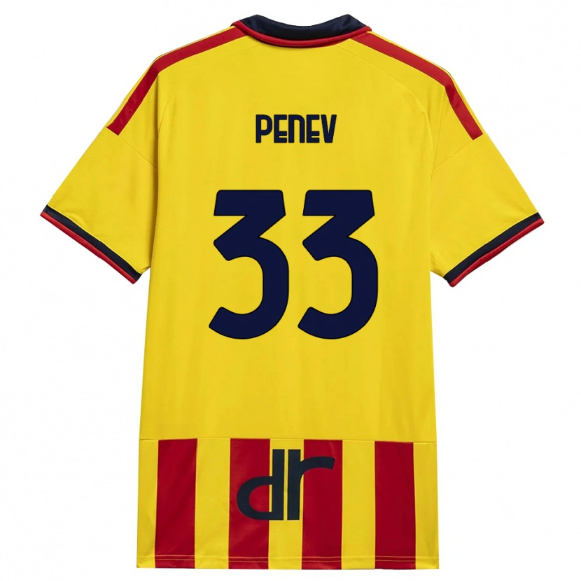 Danxen Dames Plamen Penev #33 Geel Rood Thuisshirt Thuistenue 2026/27 T-Shirt België