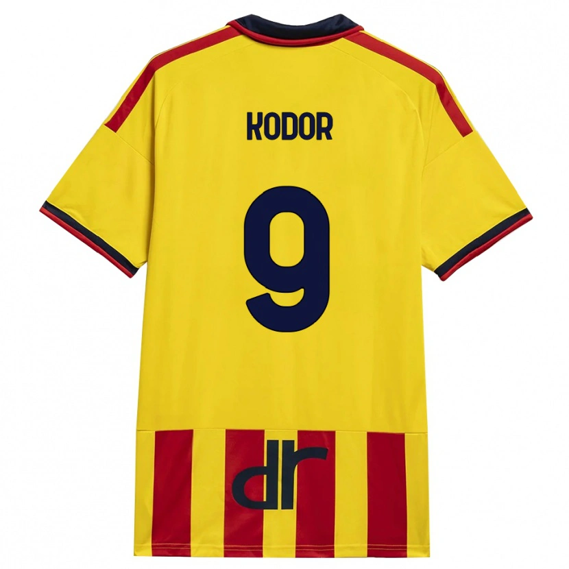 Danxen Dames Jason Kodor #9 Geel Rood Thuisshirt Thuistenue 2026/27 T-Shirt België