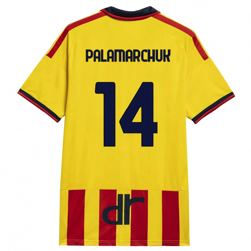 Danxen Dames Cristiano Palamarchuk #14 Geel Rood Thuisshirt Thuistenue 2026/27 T-Shirt België