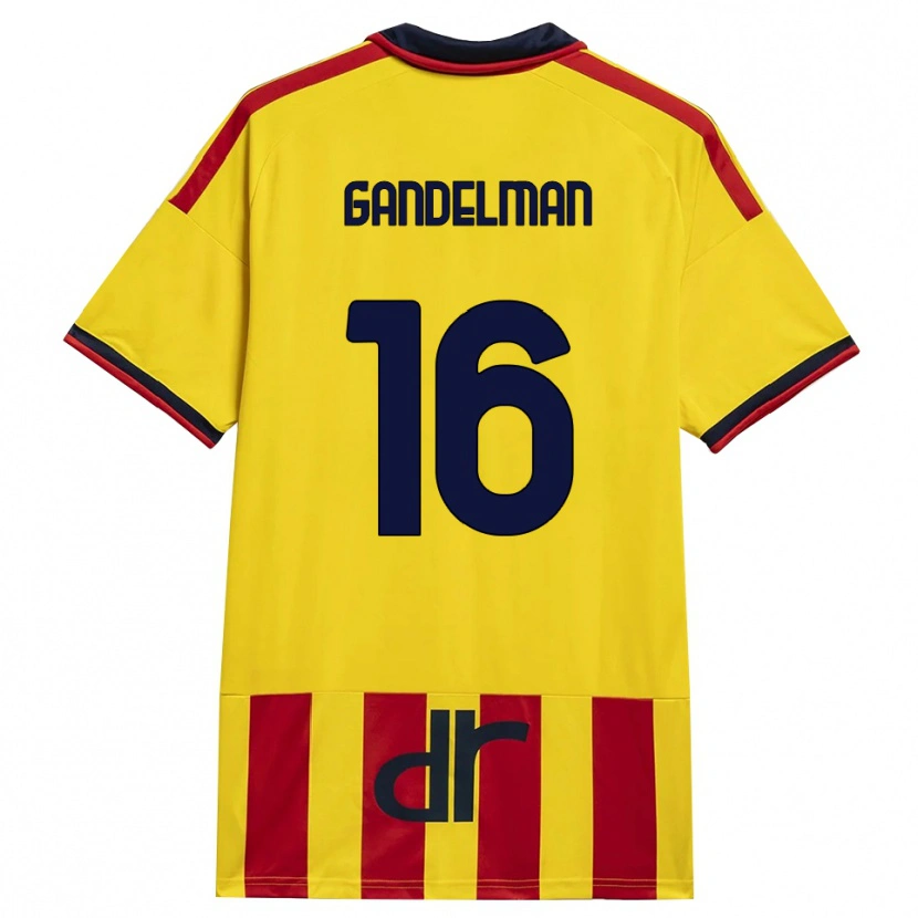 Danxen Dames Omri Gandelman #16 Geel Rood Thuisshirt Thuistenue 2026/27 T-Shirt België