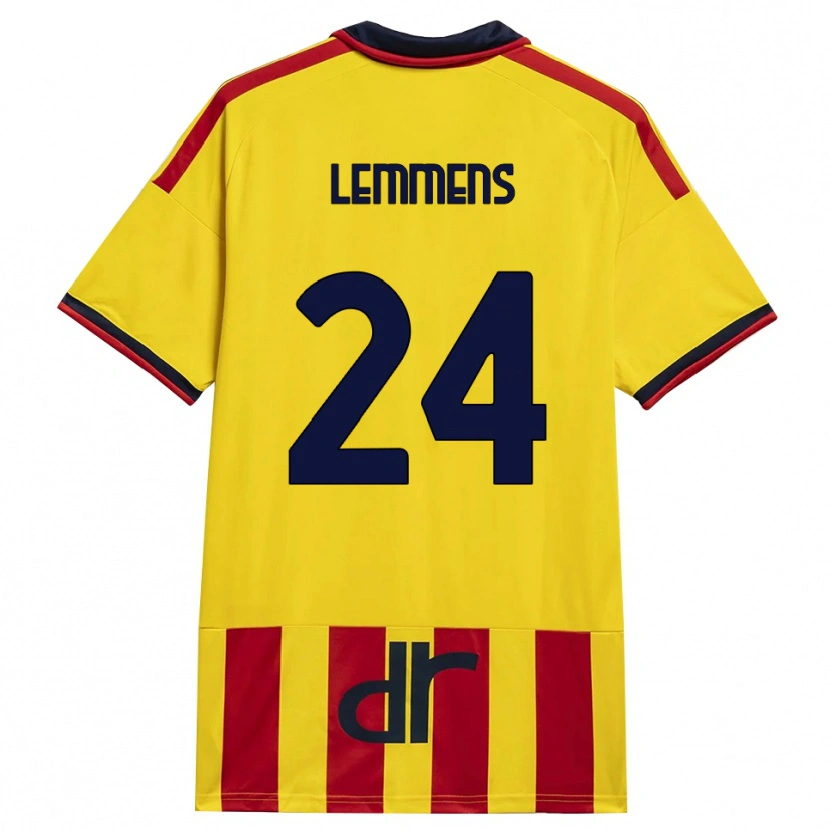 Danxen Dames Mats Lemmens #24 Geel Rood Thuisshirt Thuistenue 2026/27 T-Shirt België