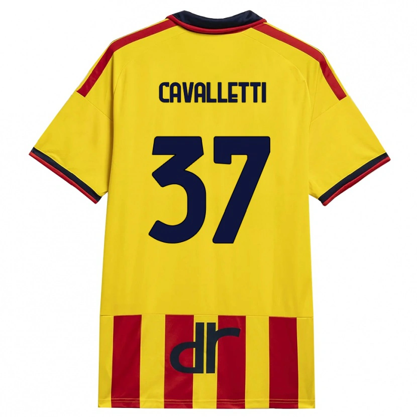 Danxen Dames Cristian Cavalletti #37 Geel Rood Thuisshirt Thuistenue 2026/27 T-Shirt België
