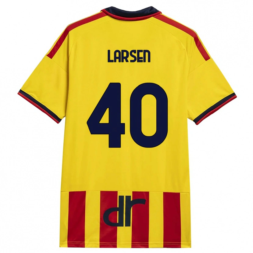 Danxen Dames Emil Larsen #40 Geel Rood Thuisshirt Thuistenue 2026/27 T-Shirt België